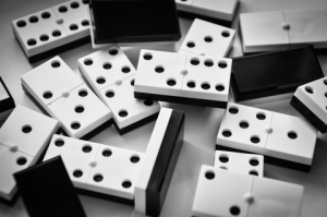 scattered dominoes